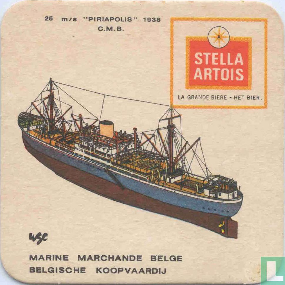 Sous boc publicitaire représentant les navires de la CMB 9